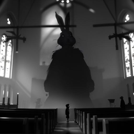 106756-3189811026-a man is standing in a church and (looking at a giant rabbit), _lora_LIMBO_STYLE_1.1_.png